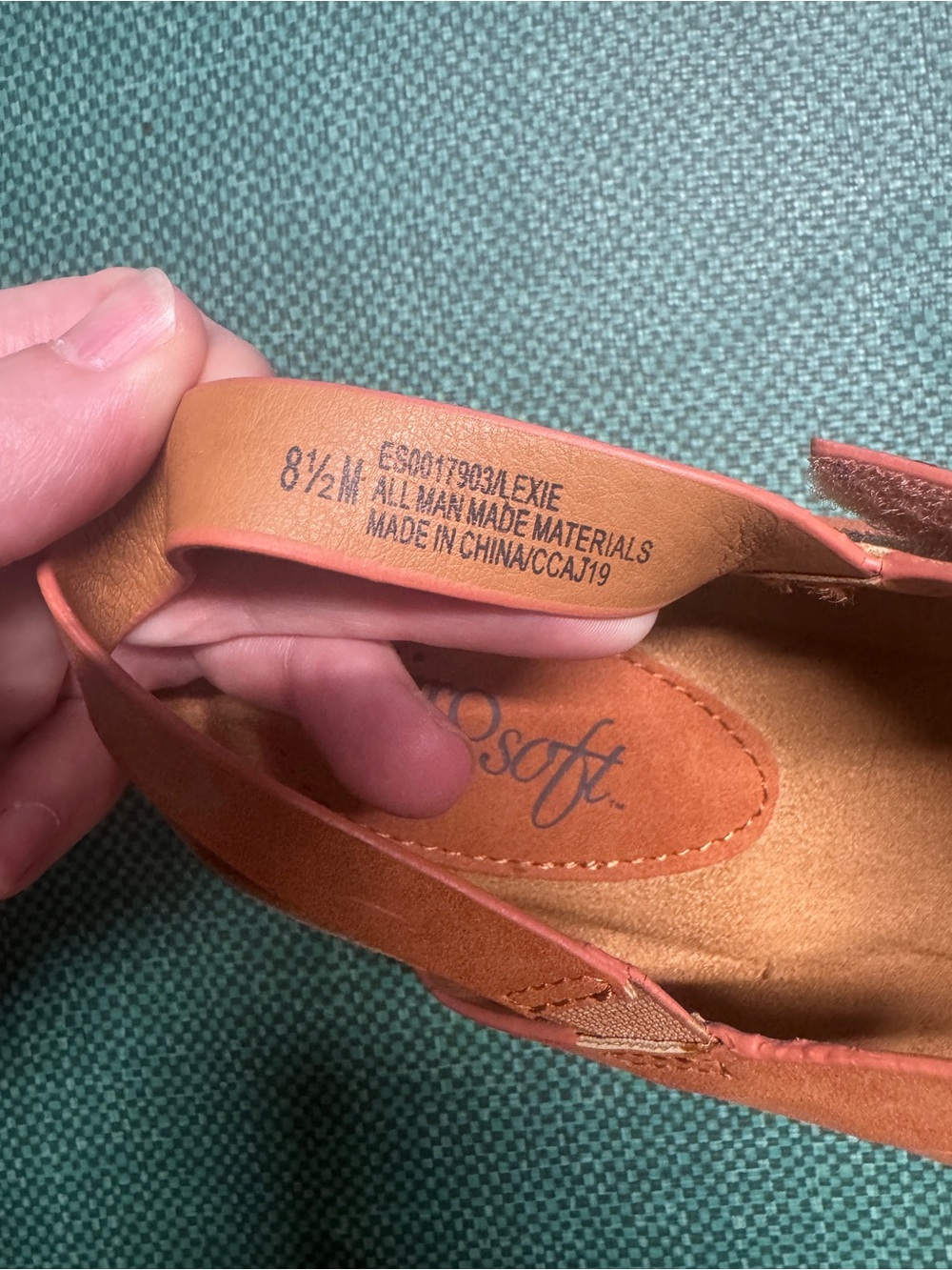 Sofft Rust Brown Suede Strappy Slingback Sandals - Picture 4 of 4